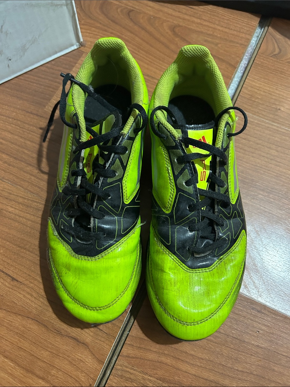 Neon Lime Green Black Athletic Shoes